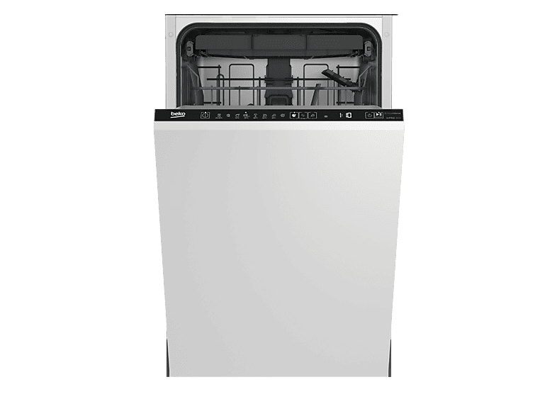 Lavavajillas integrable - Beko BDIS38040A, 11 servicios, 8 programas, 45 cm, Auto Dose, AquaIntense, Motor ProSmart, Sin Panelar