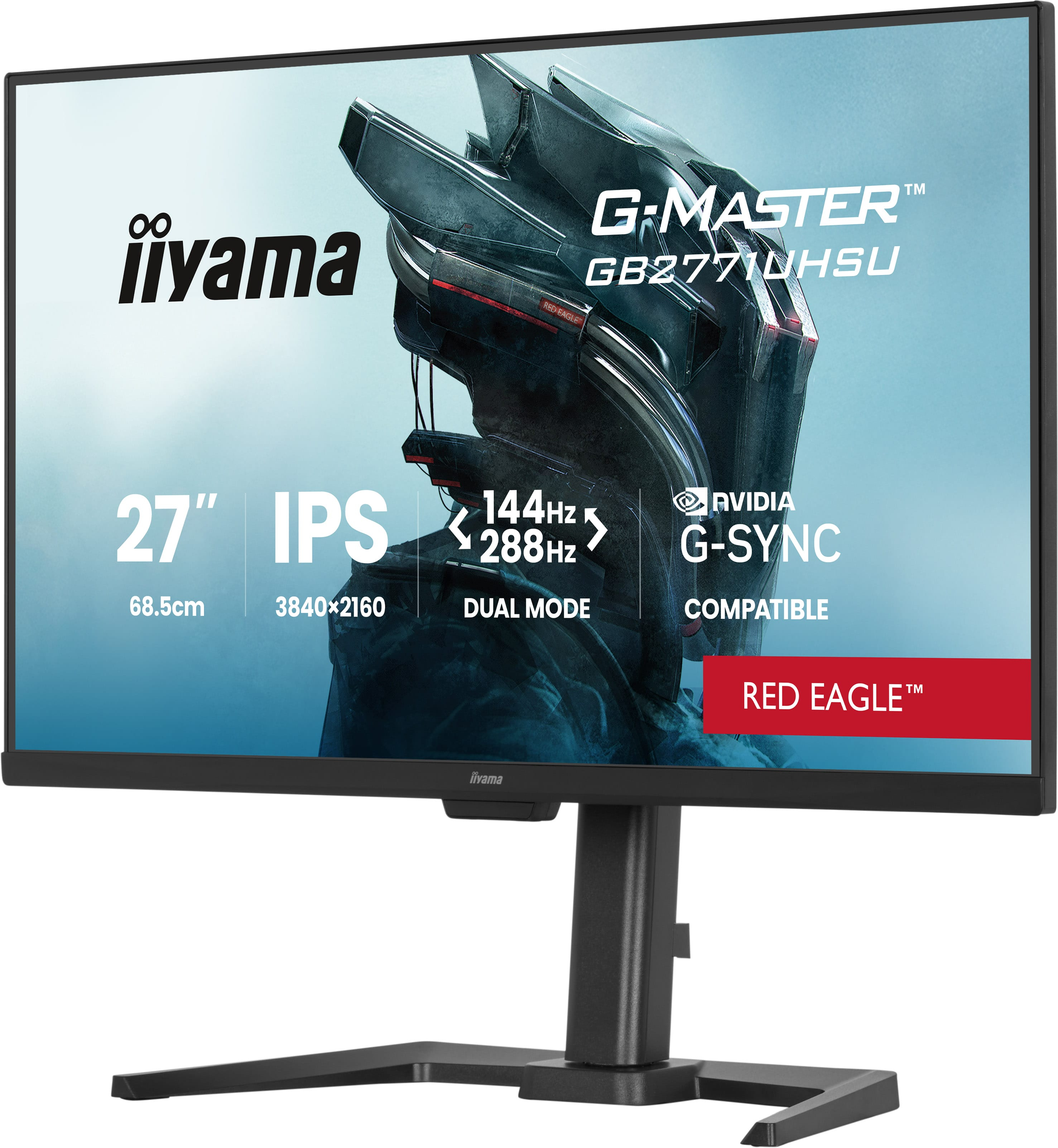 Monitor gamingowy Iiyama G-Master ze specyfikacją 27 cali, IPS, 144Hz i G-Sync.