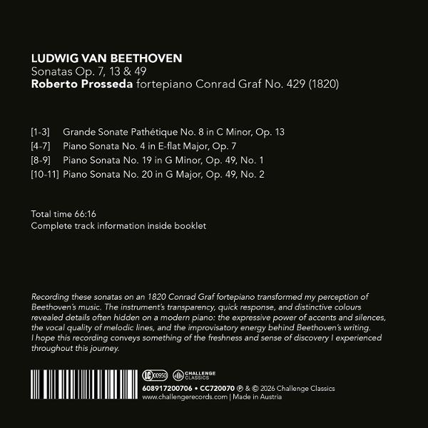 Beethovens Sonaten Op. 7, 13 & 49 mit Roberto Prosseda auf einem Fortepiano von 1820.