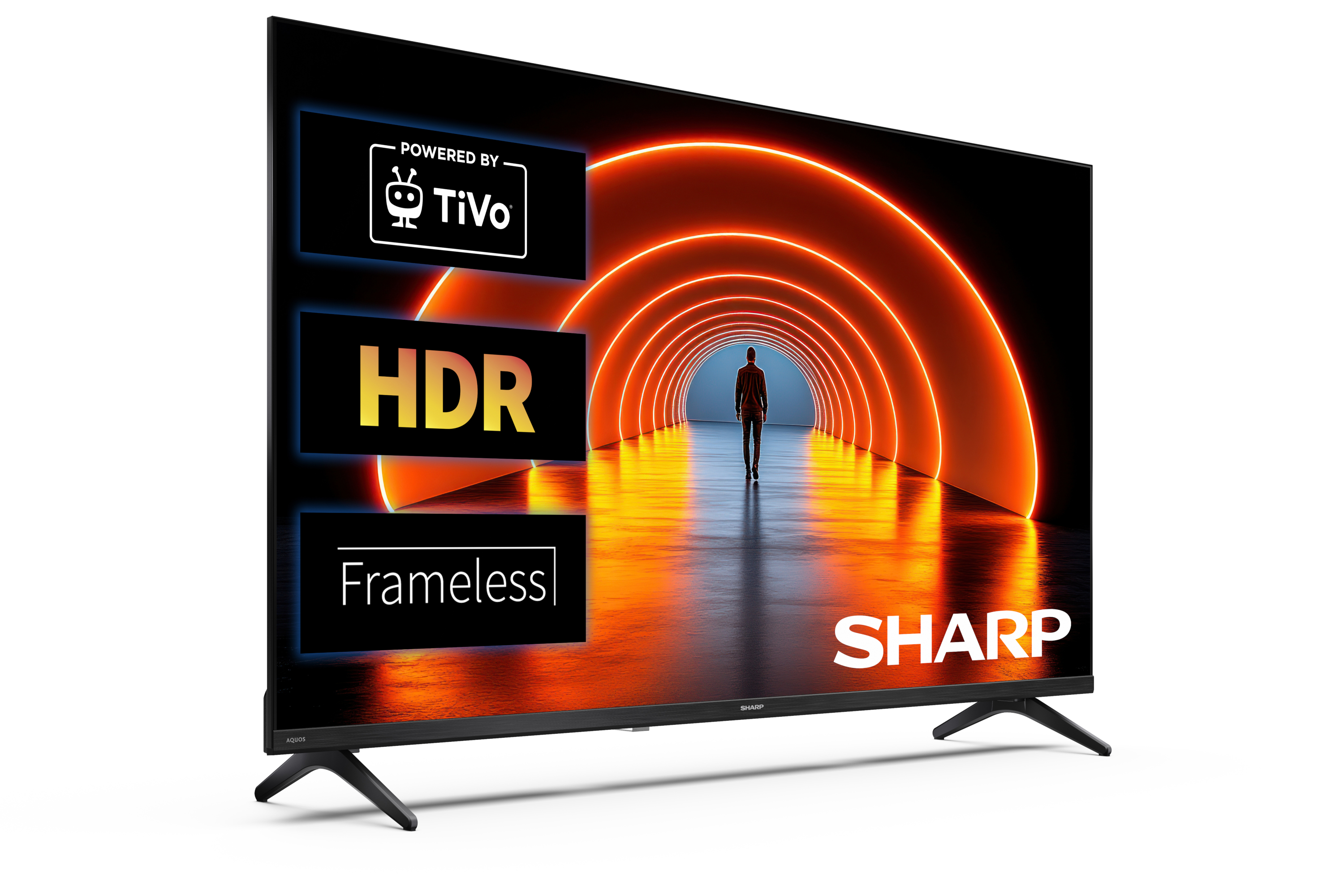 Telewizor Sharp z HDR, bezramkową konstrukcją i funkcją TiVo.