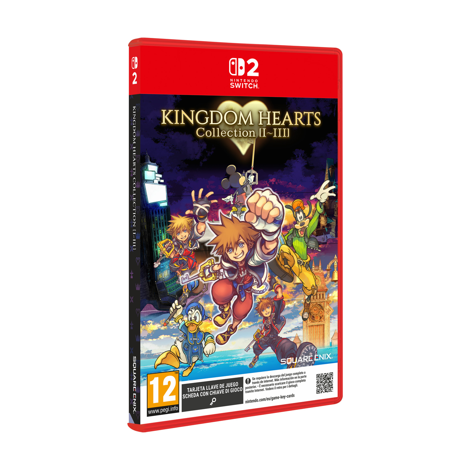 Gioco Nintendo Switch "Kingdom Hearts Collection" con Sora, Donald e Pippo.