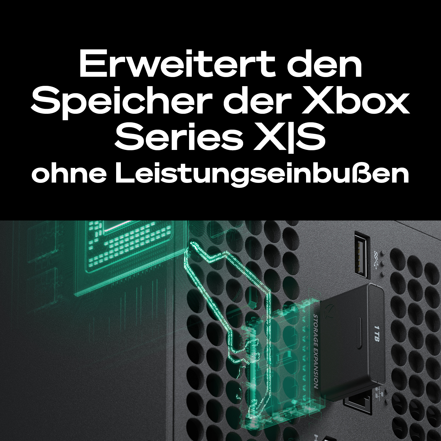 Extension de stockage Xbox Series X|S 1To sans perte de performance.