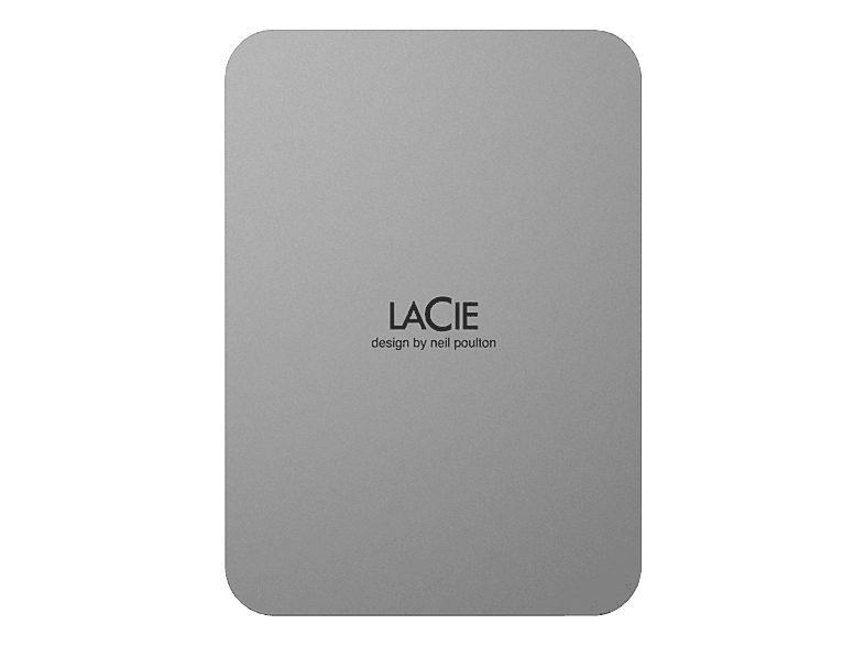 LACIE Mobile Drive (2022) - Festplatte (HDD, 4 TB, Moon Silver)