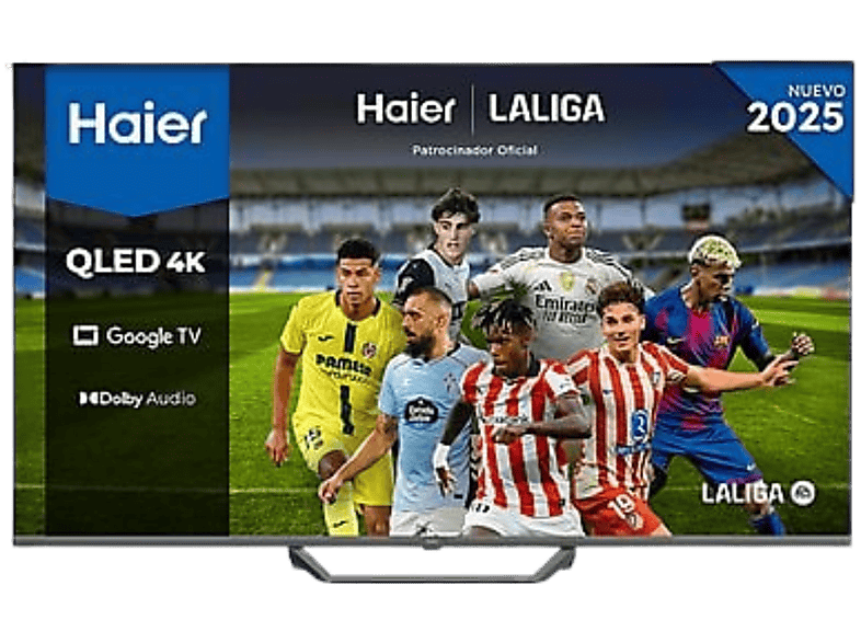 TV QLED 75″ – Haier S80 Series H75S80FUX, 4K HDR10, Google TV, Gaming 120Hz, Dolby Audio, Negro