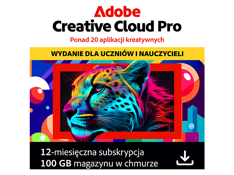 Kod aktywacyjny ADOBE Creative Cloud Pro dla uczniów i nauczycieli 12 miesięcy