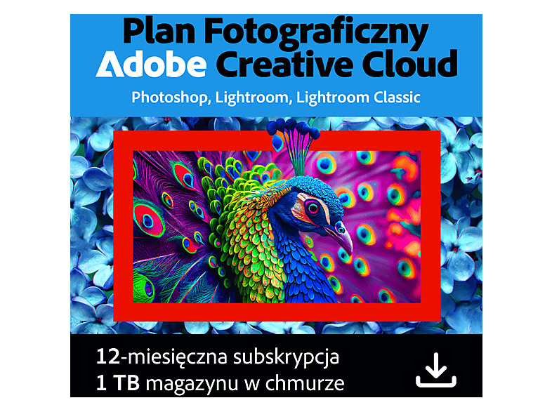 Kod aktywacyjny ADOBE Program Plan fotograficzny Creative Cloud 12 miesięcy
