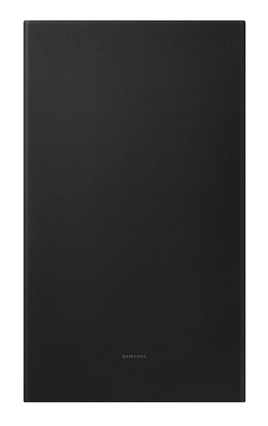 Czarny głośnik z logo Samsung na dole po prawej.