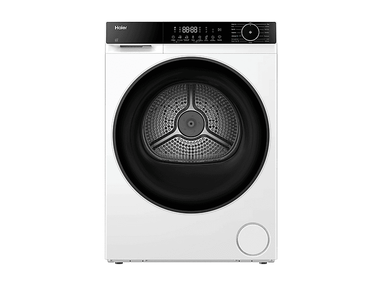 ASCIUGATRICE HAIER HD80-D357TU1-IT A pompa di calore, 8 kg, profondità 51,7 cm, 62 dB(A), Bianco, Nero, Classe D