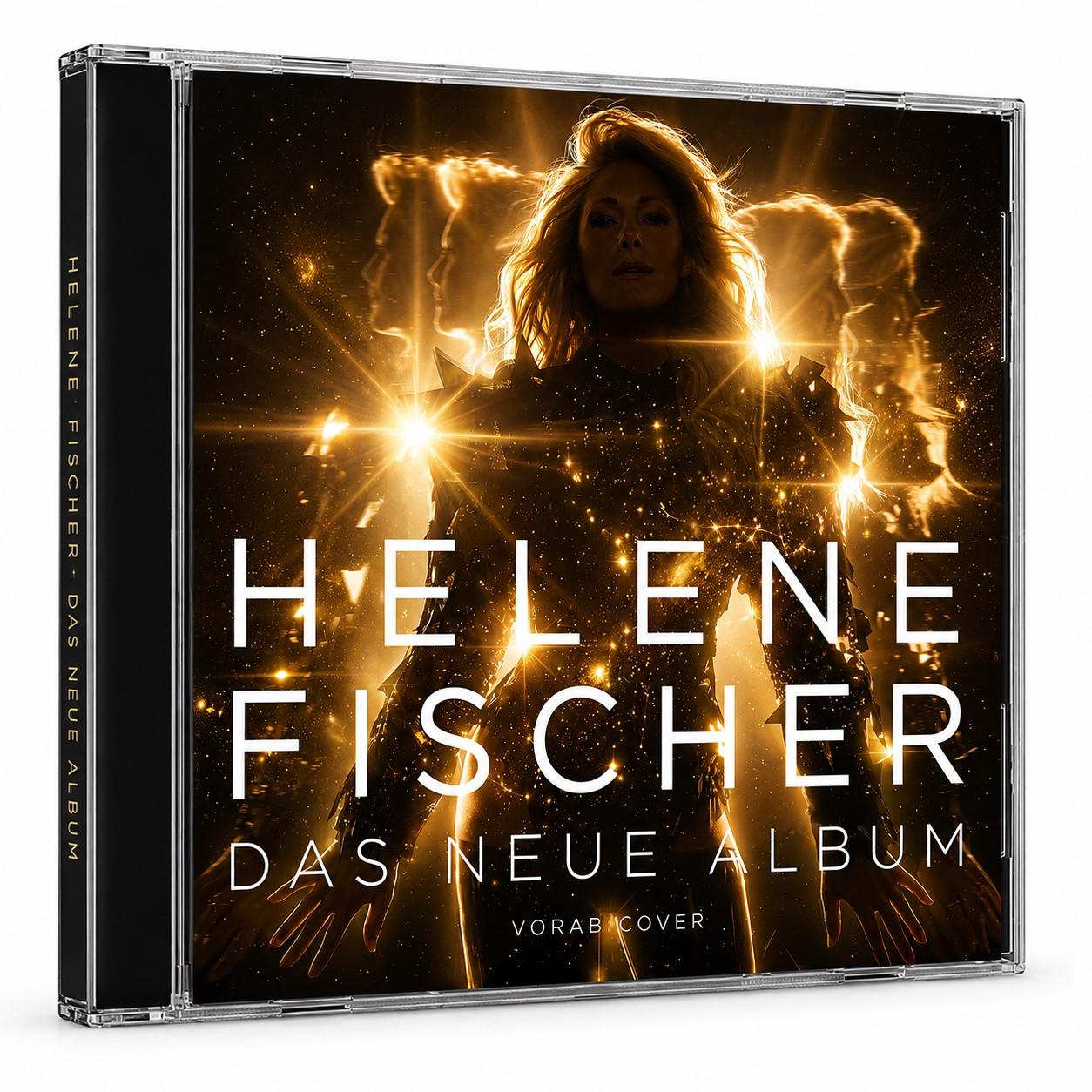 CD-Cover mit Helene Fischer, umgeben von goldenem Glanz und Sternen.