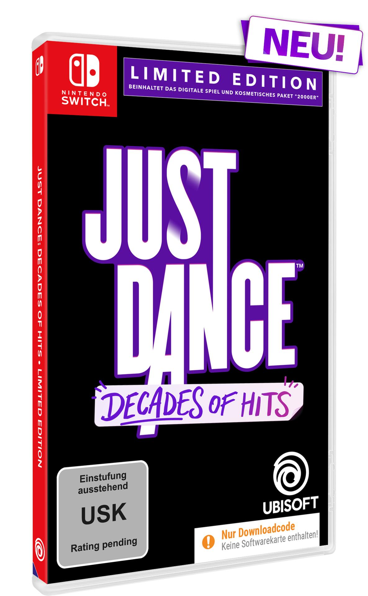 Die limitierte Edition von Just Dance: Decades of Hits für Nintendo Switch.