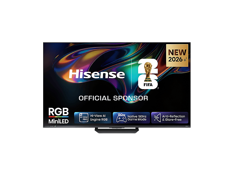HISENSE 65UR8S TV RGB MiniLED, SMART TV, 65 ", RGB-MiniLED, Processore Quad Core MT9655, Nero, Classe E