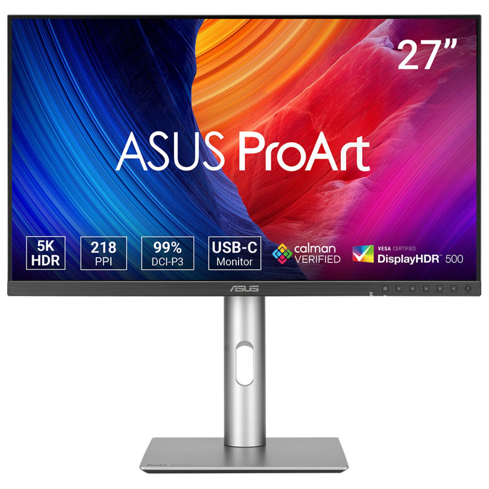 27-calowy monitor ASUS ProArt z 5K HDR, USB-C i certyfikatem Calman.