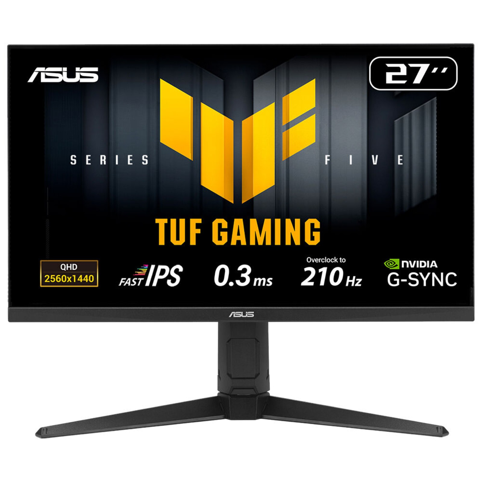 Monitor ASUS TUF Gaming 27 cali z QHD, Fast IPS, 0,3 ms, 210 Hz, G-SYNC.