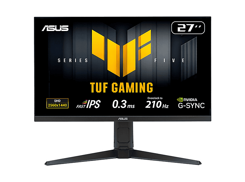 ASUS TUF VG27AQL5A 27 Zoll Gaming Monitor, WQHD, 1 ms Reaktionszeit, 350 cd/m², 210 Hz, Schwarz