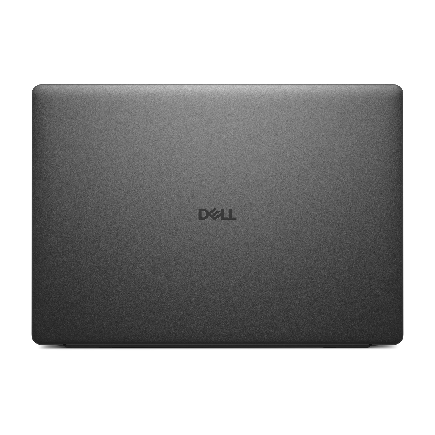 Laptop Dell chiuso e scuro su sfondo bianco.