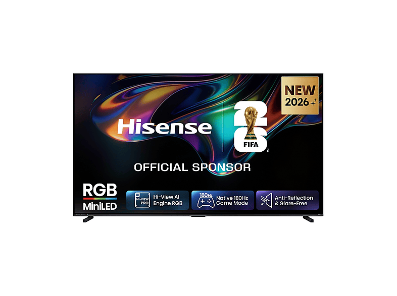 HISENSE 100UR8S TV RGB MiniLED, SMART TV, 100 ", RGB-MiniLED, Processore Quad Core MT9655, Nero, Classe B