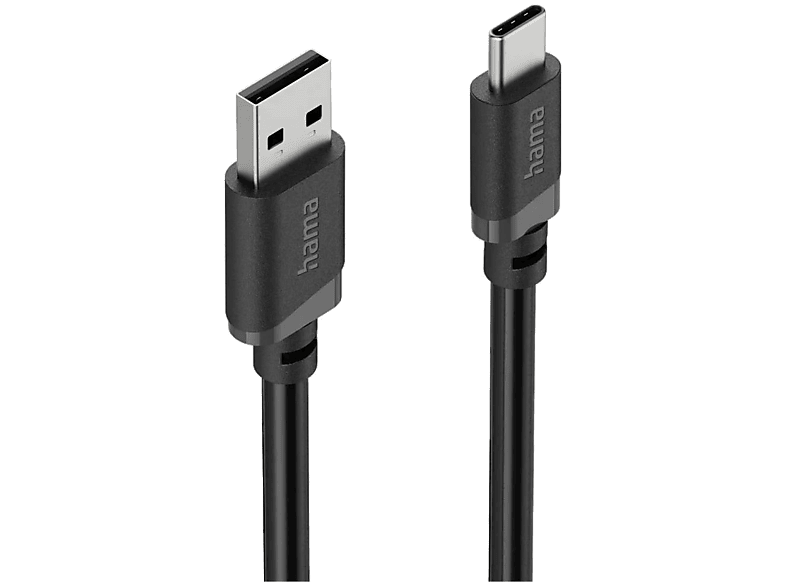 Kabel do szybkiego ładowania HAMA USB-A USB-C 2m Czarny