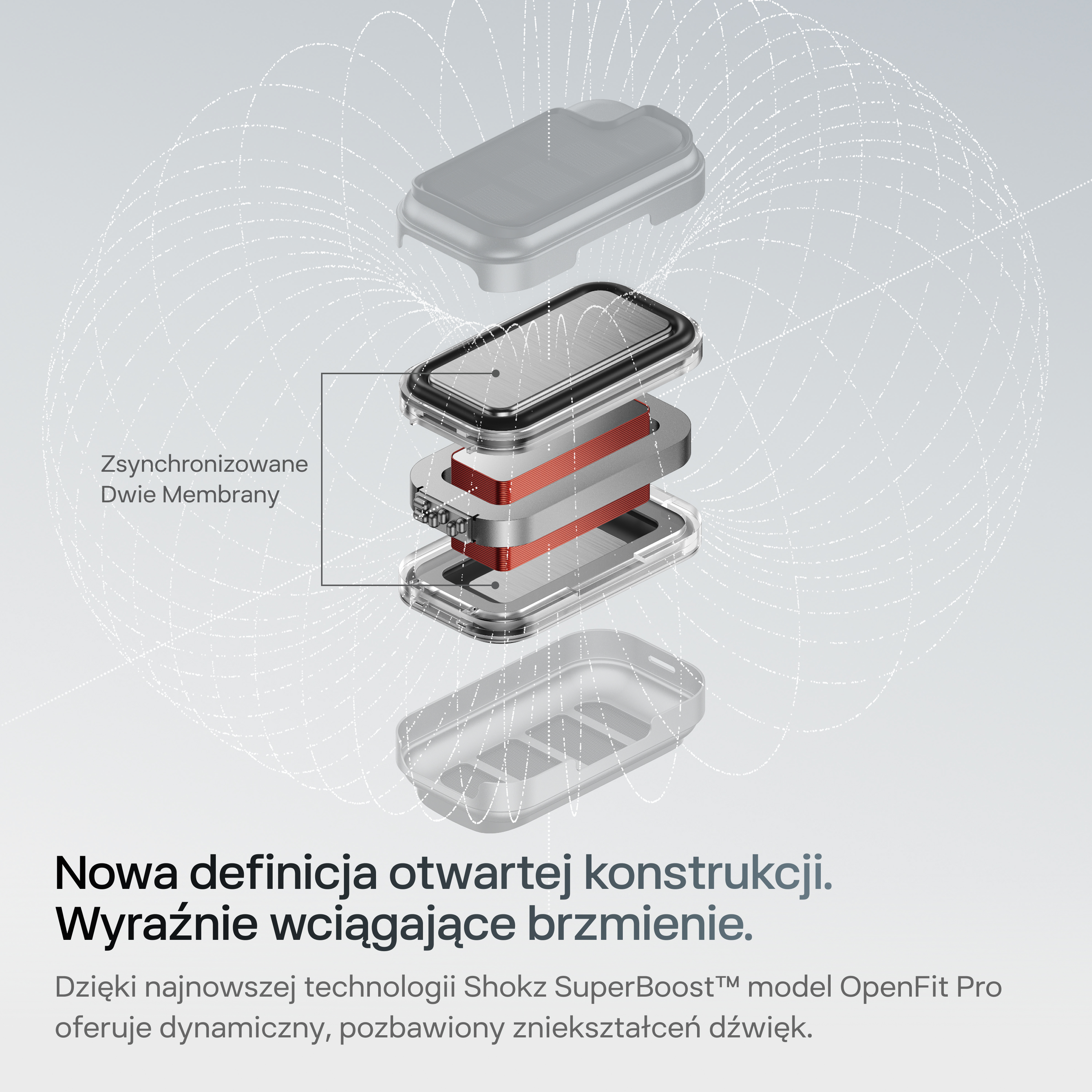 Słuchawki otwarte SHOKZ OpenFit Pro Biały