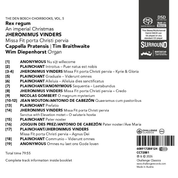 Albumcover mit Werkliste, Künstlern, Label und Barcode.