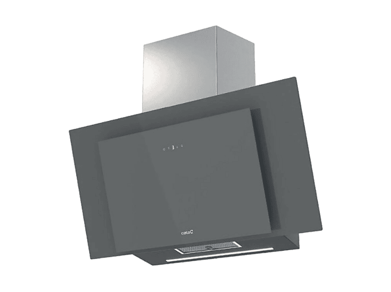Campana decorativa - Cata Thalassa PRO 900 GGR, 842 m³/h, Ancho 90 cm, 5 Niveles de Extracción + Turbo, Control Táctil con display digital, Gris