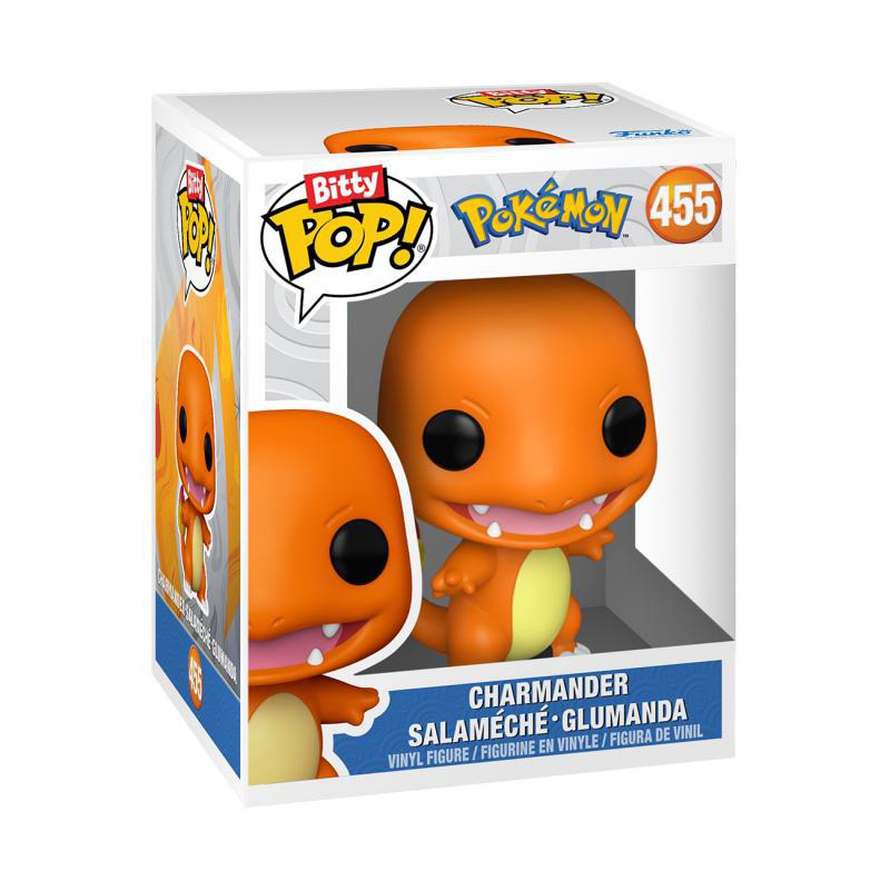 Funko Pop! Charmander Vinylfigur in einem Pokémon-Karton.