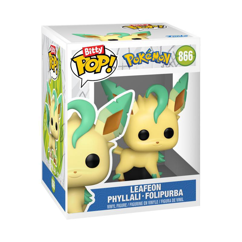 Funko Pop! Bitty Leafeon Vinyl Figur im Pokémon-Design, Nr. 866.