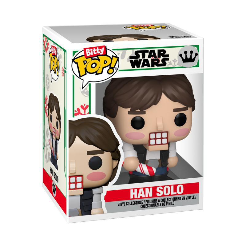 Funko Pop Bitty Star Wars Han Solo Vinyl Figur in Verpackung.