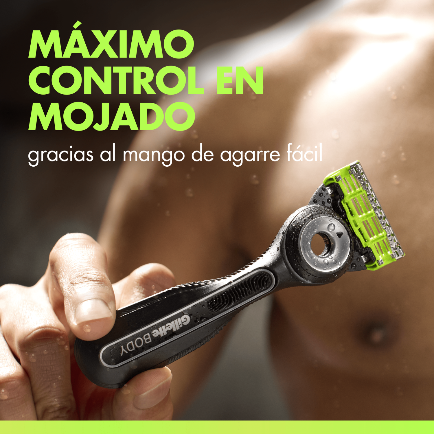 Máximo control en mojado gracias al mago de agarre fácil