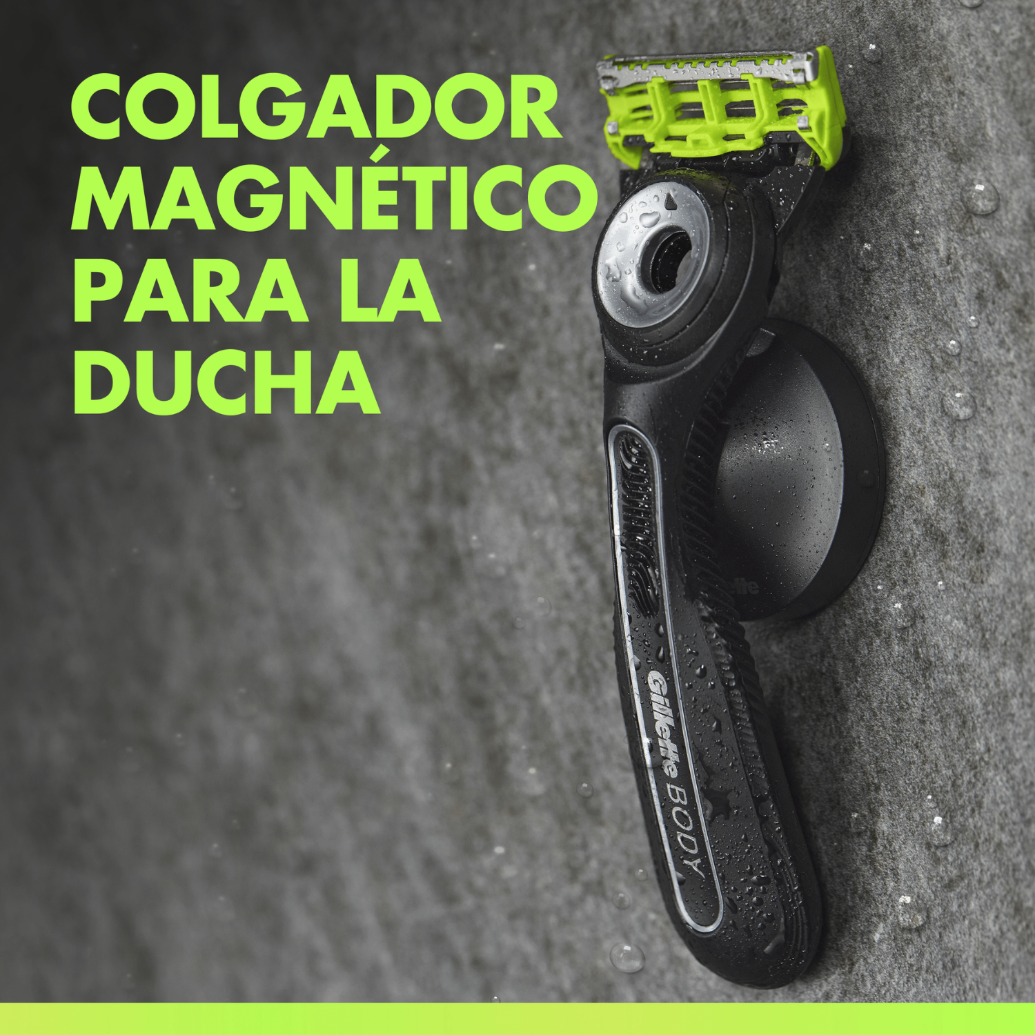 Colgador magnético para la ducha