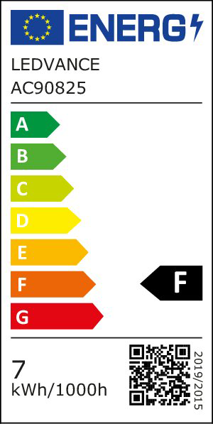Energia címke LEDVANCE AC90825, F energiahatékonyság.