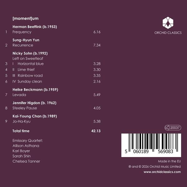 CD-Cover mit Stückliste, Künstlernamen, Spielzeiten und Barcode.