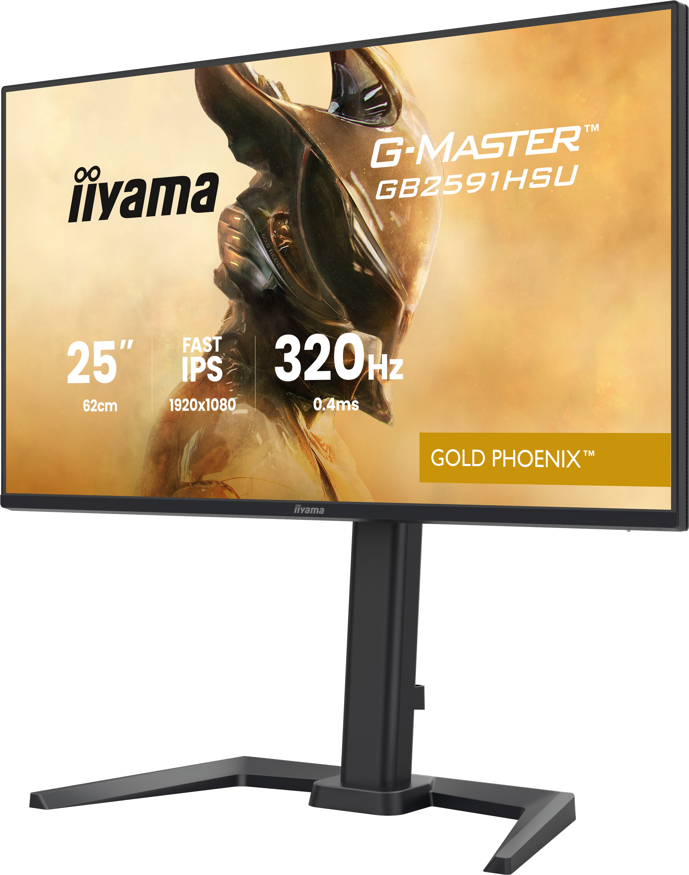 Monitor gamingowy Iiyama G-Master GB2591HSU 25 cali, 320 Hz z designem Gold Phoenix.