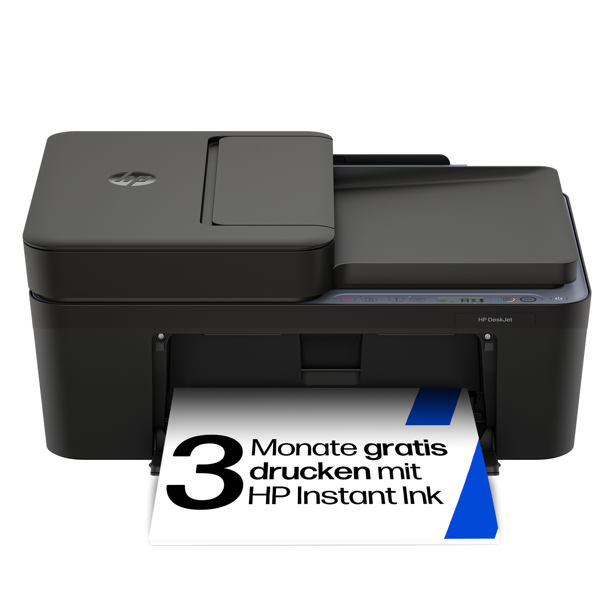 Schwarzer HP DeskJet Drucker mit Papier, das 