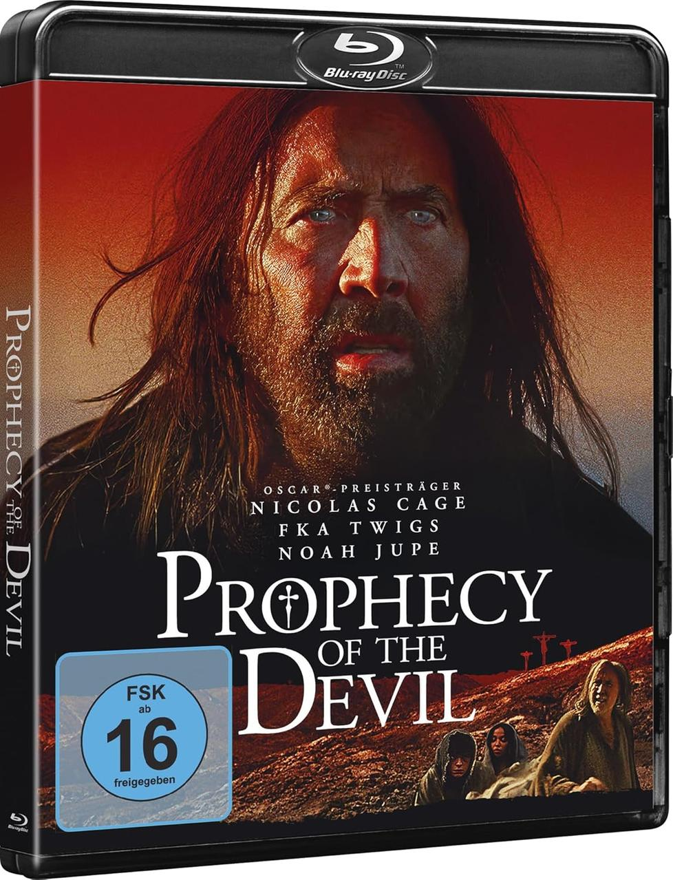 Blu-ray Hülle mit Nicolas Cage, Schriftzug Prophecy of the Devil, FSK 16.