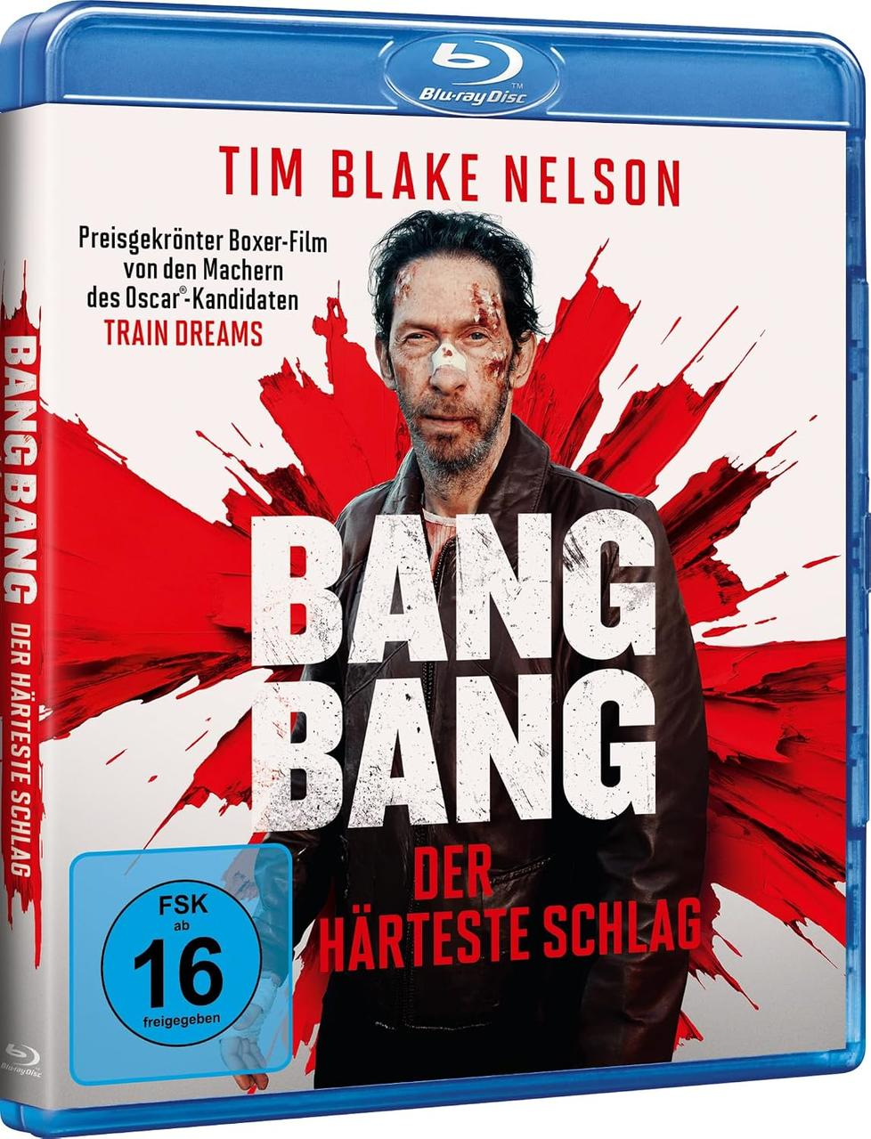 Tim Blake Nelson als Boxer mit Pflaster auf dem Gesicht, Titel BANG BANG.