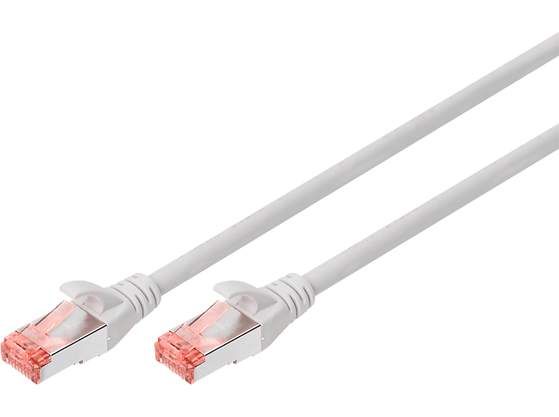 DIGITUS Cat 6 S/FTP Patchkabel, Cu, LSZH AWG 27/7, Länge 0.5 m, Grau; Patchkabel----Patchkabel