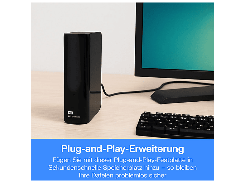 WESTERN DIGITAL 12TB WD Elements Desktop Externe Festplatte USB 3.0 — Foto 5 von 5