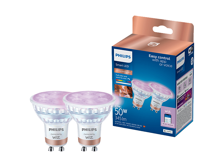 Philips Smart Lighting Spot LED Intelligent GU10 Lot de 2