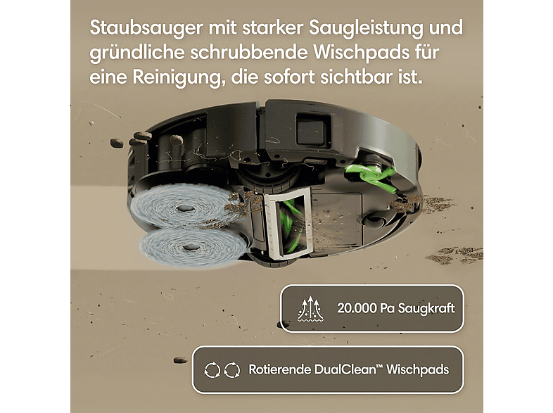 iRobot Roomba® 415 Combo + AutoWash Dock Saug- und Wischroboter (Schwarz) — Foto 2 von 5