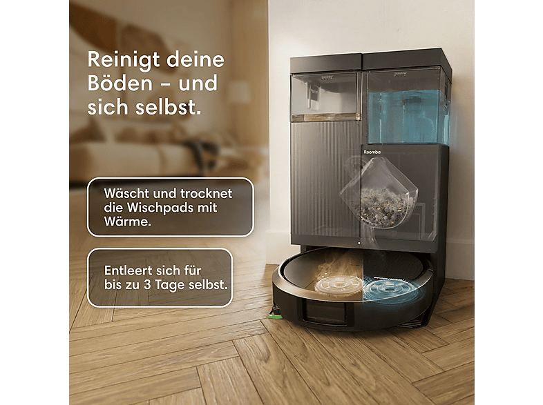 iRobot Roomba® 415 Combo + AutoWash Dock Saug- und Wischroboter (Schwarz) — Foto 3 von 5