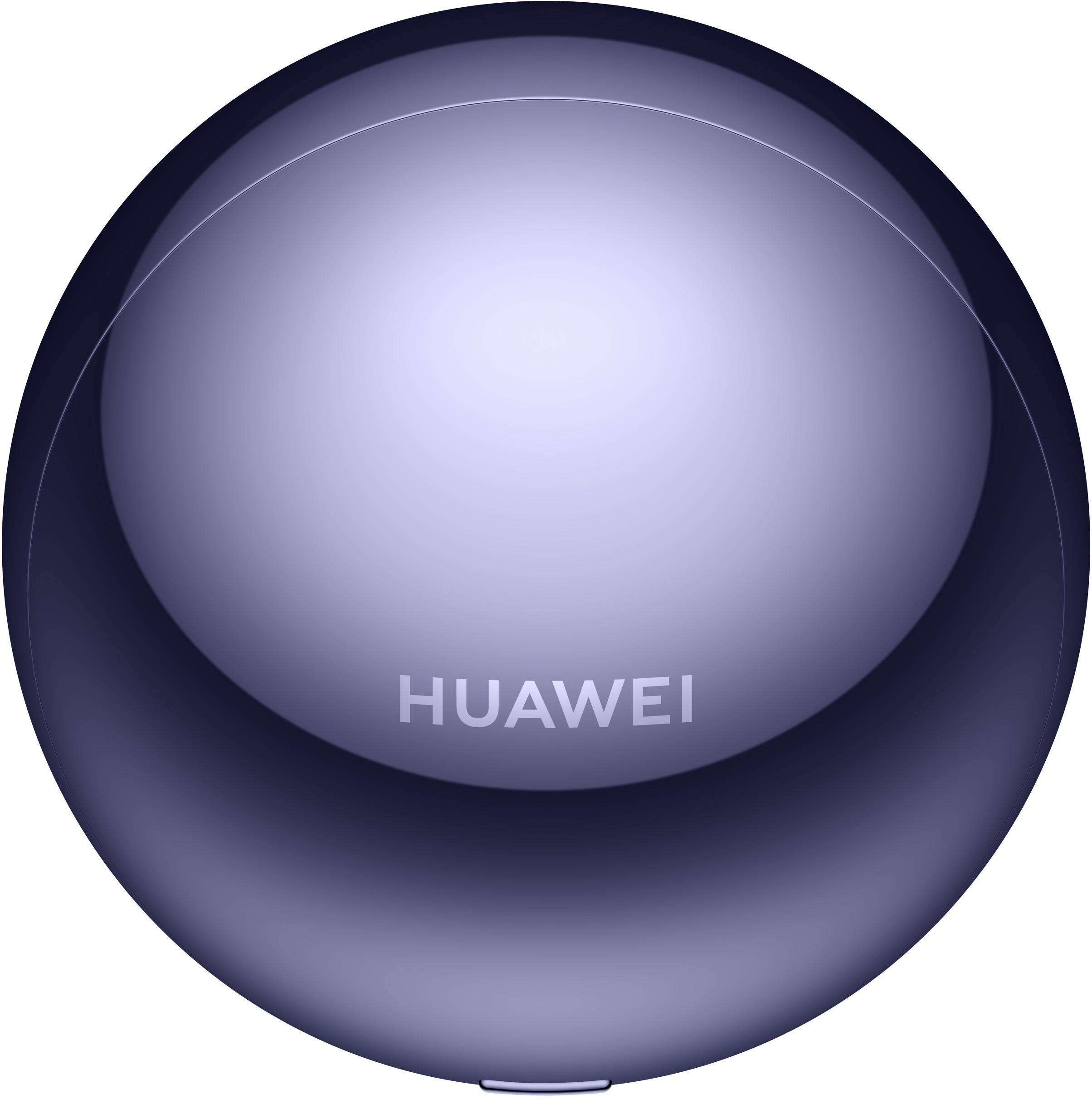 Ciemnoniebieski, kulisty obiekt z logo Huawei.