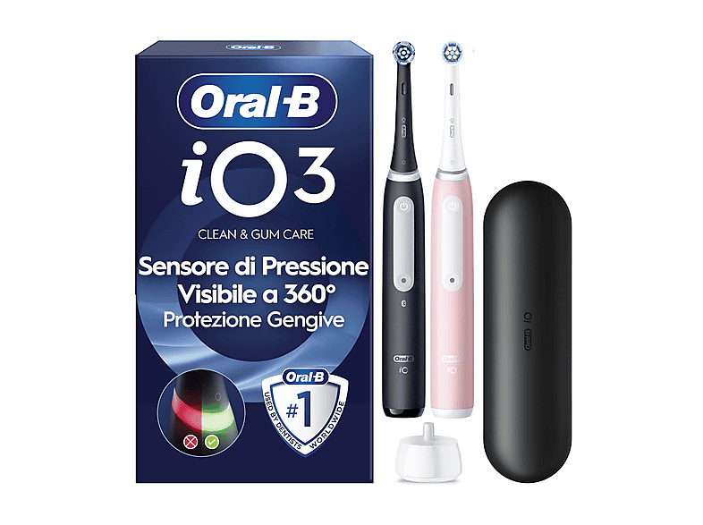 Spazzolino elettrico ORAL-B IO3 DUO NERO/ROSA BOX PTHBR