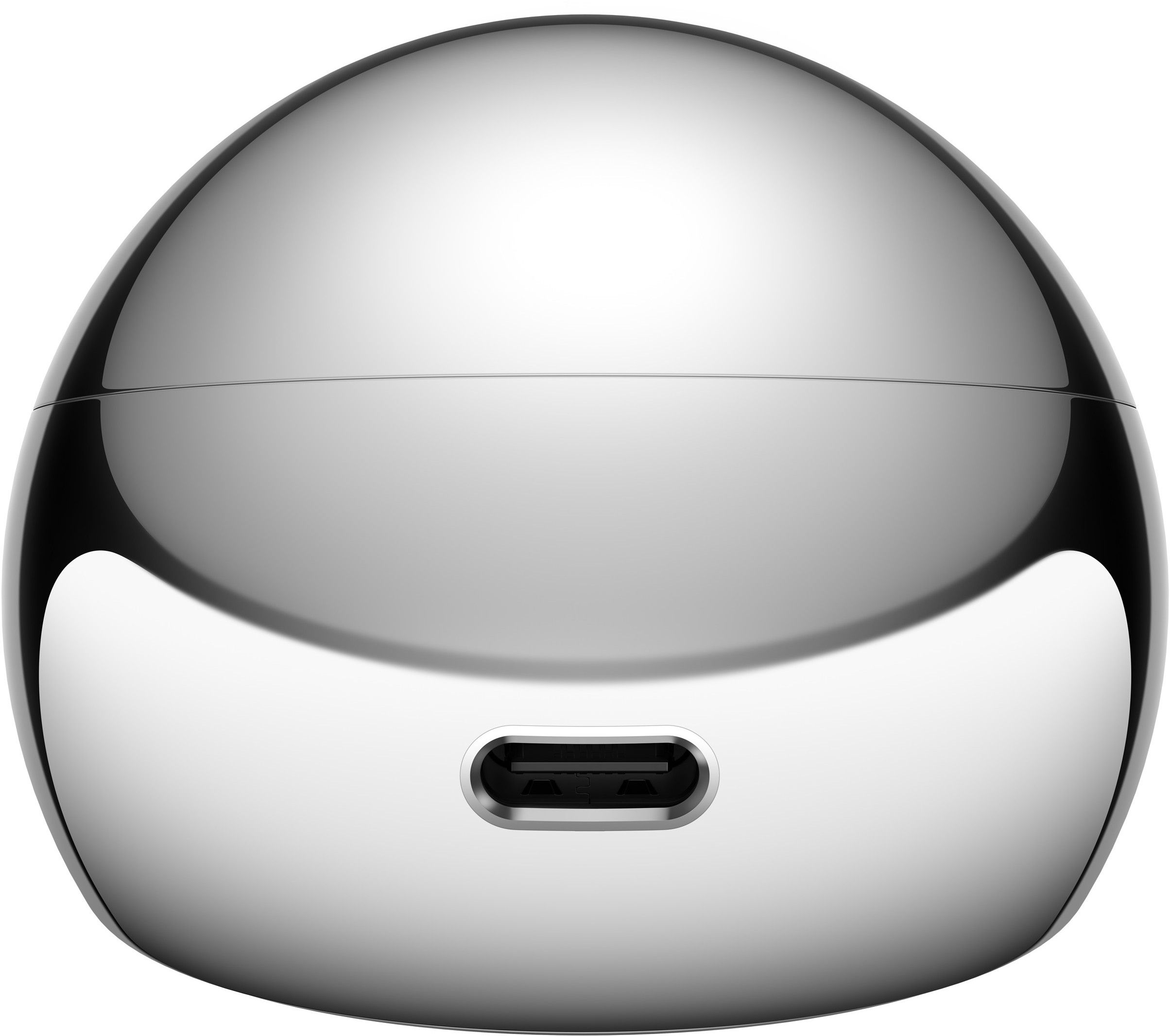 Srebrne etui ładujące z portem USB-C.