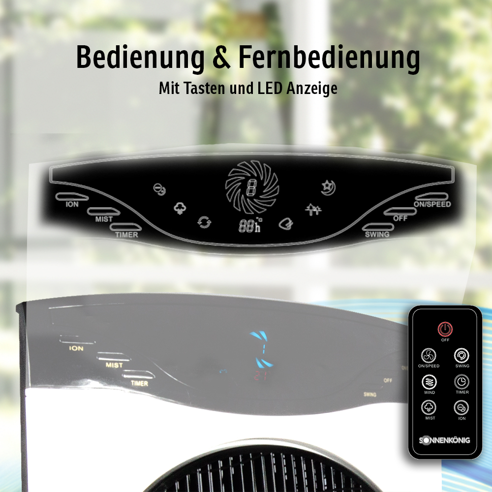 SONNENKÖNIG Air Fresh 5S Luftkühler (Schwarz)