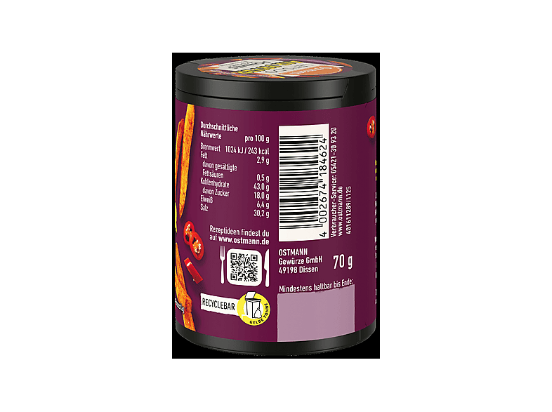 OSTMANN Airfryergewürz Hot&Spicy Pommes Würzmischung Mehrfarbig