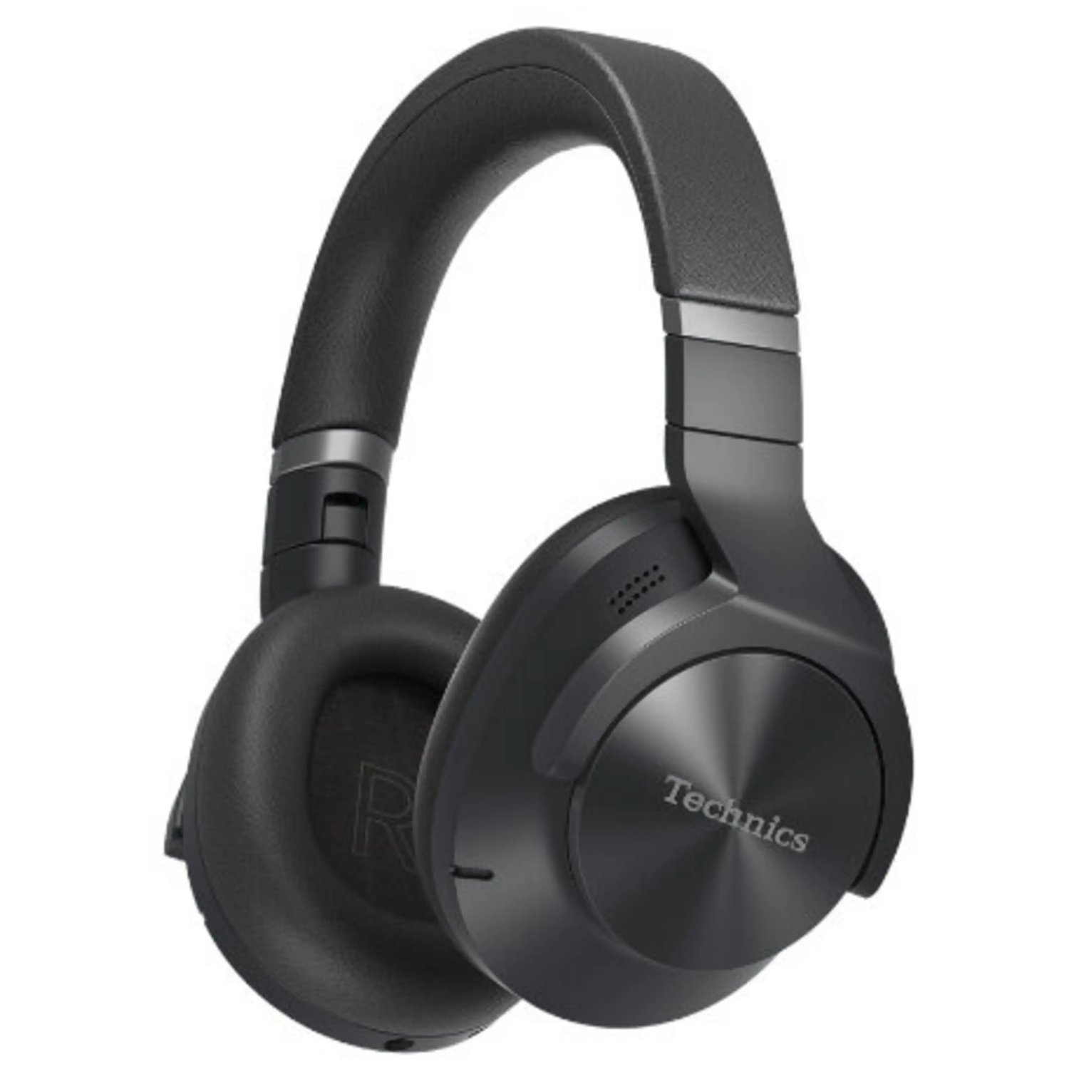 Zwarte Technics over-ear koptelefoon met zachte oorkussens en een gevoerde hoofdband.