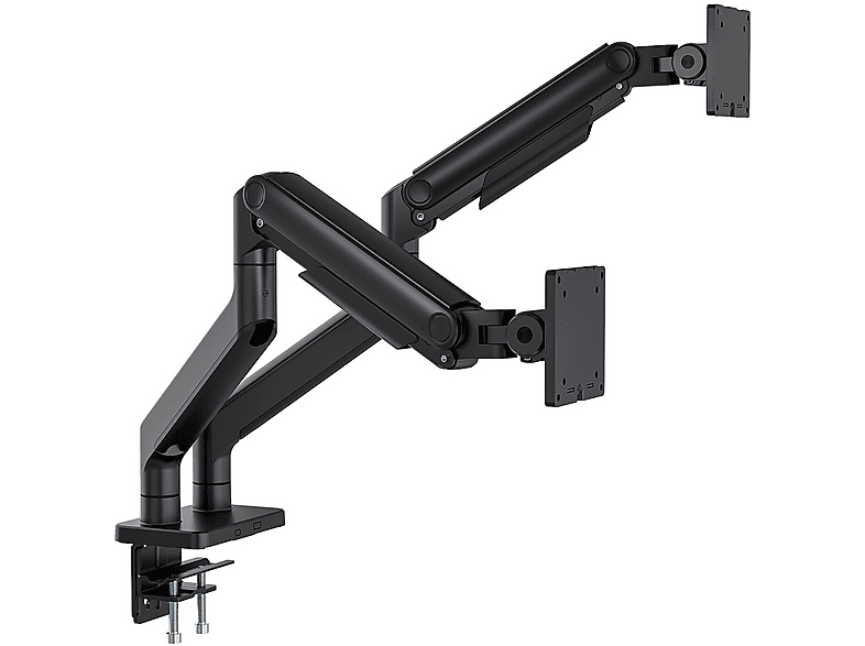 DIGITUS Dual Monitorhalterung, 2x 45", 2x 20 kg Mechanische Feder, VESA: 75x75, 100x100, Schwarz; Dual Monitorhalterung----Dual Monitorhalterung — Foto 2 von 2