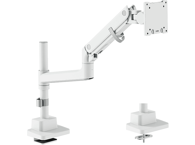 DIGITUS Single Monitorhalterung, 57", 27 kg Gasdruckfeder, VESA: 75x75, 100x100, Weiß; Single Monitorhalterung----Single Monitorhalterung — Foto 2 von 2