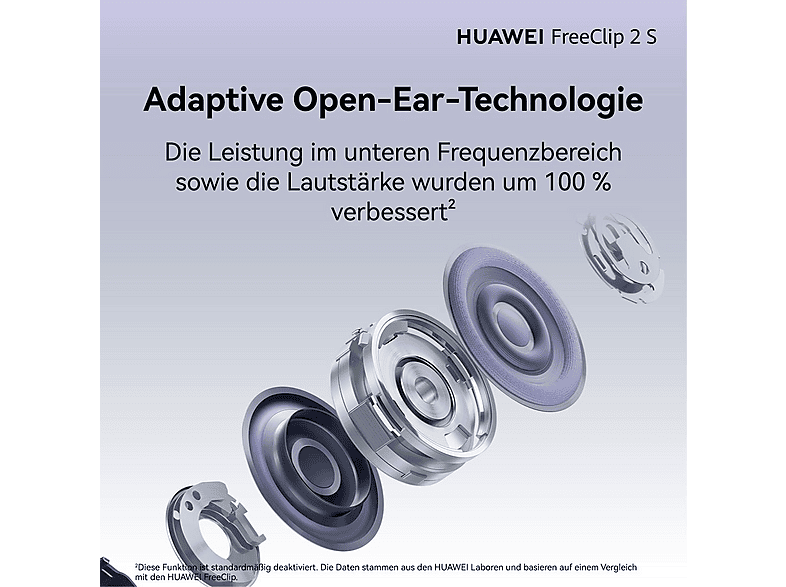 HUAWEI FreeClip 2 S, On-ear Kopfhörer Bluetooth Deepsea Blue