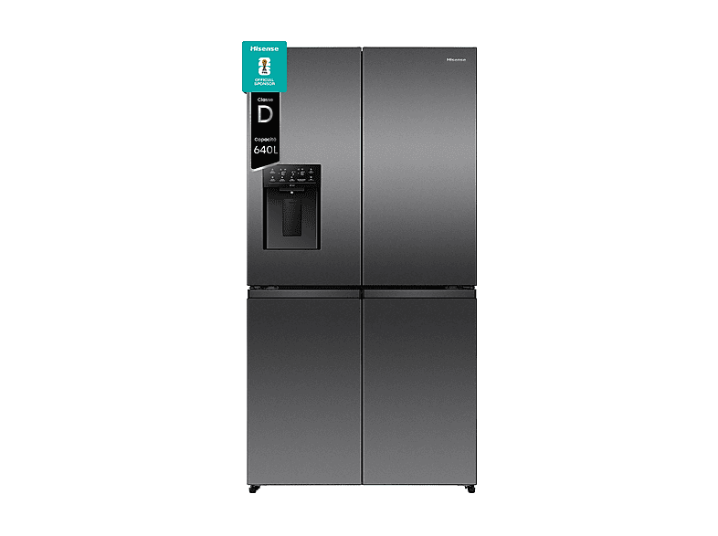 Frigorifero americano HISENSE RQ5P640SYKD, Sistema Multi Flow: Sì; raffreddamento frigorifero: No Frost; congelatore: Frost, Capacità netta totale 640 l, Rumorosità: 35 dB(A), LAN wireless, Dispenser acqua, ghiaccio, Dimensioni: L 91 cm A 179 P 72,5 cm, N